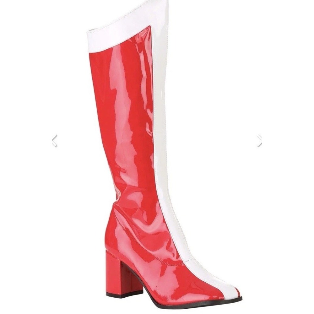 Funtasma Wonderful Woman Costume Boots Size 7 Womens Red Pleather Platform